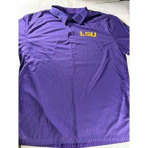 Nike LSU Tigers Dri Fit Polo Shirt Mens XL Purple Team Issued Football Sideline